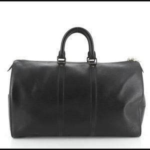 Louis Vuitton KEEPALL BAG EPI LEATHER 45 - BLACK